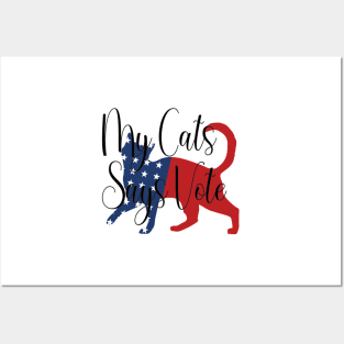 My Cats Says Vote - Christmas cat 2020 - Halloween cat gift 2020 Posters and Art